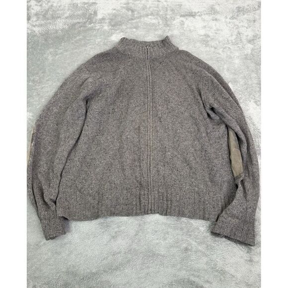 L.L. Bean Cashmere Wool Full Zip Sweater Men's Size Medium Gray - Picture 1 of 9